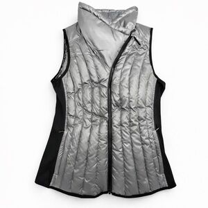 Calvin Klein Performance Silver Gray Premium Down Puffer Vest Zip Front Size M